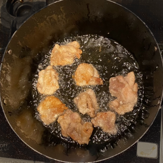 焼き揚げる
