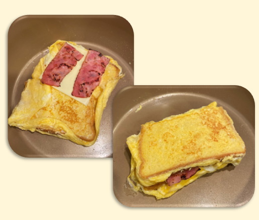 パンに具材をはさむ