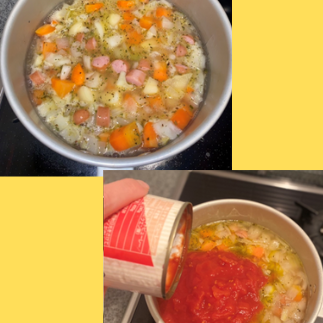 鍋に移して煮る