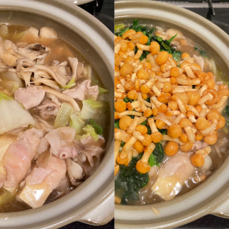 具材を鍋に入れる