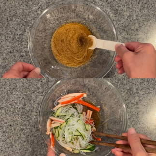 調味料と具材を合わせる