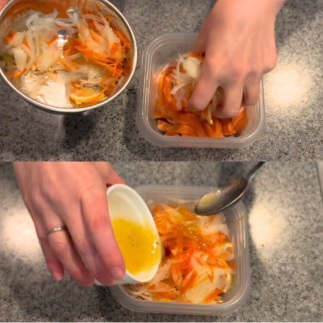 具材を合わせる